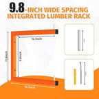 6 Pack Lumber Storage Rack | Wall-Mounted Wood Storage | 6-Tier Heavy-Duty Lumber Rack | 1320 lb Capacity Garage Metal Wood Organizer | Indoor/Outdoor Use (6 Pack-6 Level)