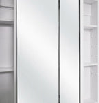 Design House Cyprus Medicine Cabinet, 3 Frameless Mirrored Doors, 2 Adjustable Shelves, Pre-Assembled, Surce or Recess-Mounted, White, 36.3 in. W x 4.4 in. D x 30.1 in. H, 590265