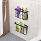 3 Piece Kitchen Cabinet Door Storage Box,Self Adhesive Wall Mounted Storage Boxes,Wardrobe/Bathroom/Refrigerator Small Items Organizer Storage Box (Black3)