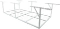 Overhead Garage Storage Rack, Heavy Duty Metal Ceiling Storage System, Adjustable 22"-40" Dropdown, 400/600 LBS Capacity, Maximize Vertical Storage for Garage/Workshop, (White, 2x8FT)