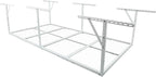 Overhead Garage Storage Rack, Heavy Duty Metal Ceiling Storage System, Adjustable 22"-40" Dropdown, 400/600 LBS Capacity, Maximize Vertical Storage for Garage/Workshop, (White, 2x8FT)