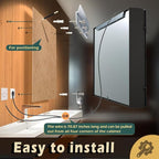 KWW LED Lighted Bathroom Medicine Cabinet with Sockets & USBs, Defogger, Dimmable, 3 Color Light Makeup Mirror, Easy to Install, Wall Mounted Cabinet (Right hinge-20 * 28)