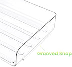 Tomorotec Desk Letter Tray Set, A4 Size Clear PET Stackable Document Organizer Office Desktop File Paper Holder Book Storage Rack Side Load Anti-Skid Stacking Support Convex Bottom (2X Portrait)