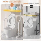 EAGMAK Over The Toilet Storage Rack, 4-Tier Bathroom Organizer with Adjustable Shelves & Basket, Rust-Resistant Metal Over Toilet Shelf for Small Bathroom Space Saving, White