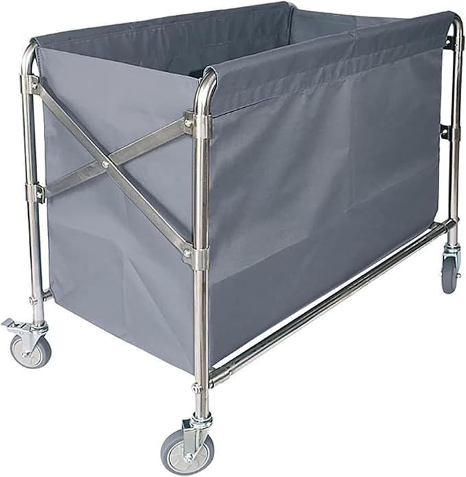 Replacement Liner Bag For Laundry Cart - Removable Liner Bag For Rolling Laundry Basket, Oxford Cloth Storage Bags, Trolley Cloth Bag, Hotel Room Work Trolley Replacement Bag(Gray,80x53x65cm/32x21x26i