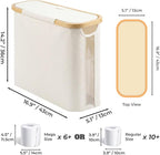 Vespara 2 Pcs Toilet Paper Storage Baskets, FoldableToilet Paper Storage with Lid for 9 Mega or 12 Regular Size Rolls,Waterproof Free Standing Toilet Paper Holder with Storage for Bathroom Grey