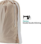 HOMEST 2 Pack XL Nylon Laundry Bag with Strap, Large Dirty Clothes Organizer, Easy Fit a Laundry Hamper or Basket, Can Carry Up to 4 Loads of Laundry, Beige