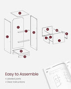 VASAGLE 3-Drawer Vertical File Cabinet, Filing Cabinet for Home Office, Printer Stand, with 3 Lockable Drawers, Adjustable Hanging Rail, for A4 and Letter-Size Files, Cloud White UOFC055W14