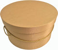 Sarah's Hat Boxes Classic Gold Hat Box – 14.75" x 7.5" (Dia. x Ht.) Handmade in USA – Odorless Non-Toxic Adhesive, Cording Handle – Premium Storage for Hats & Accessories
