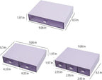 Stackable Desk Drawer Organizer, Plastic Storage Drawer, Grocery Organizer For Stationery/Office Supplies (Purple, 1 Compartment)