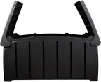 Ward Strata Products 85 Gallon (321L) Outdoor Storage Organization Bin, Patio Deck Box with Dual Door Lid for Garden, Pool, & Furniture Accessories, Black