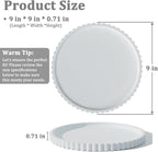 Silicone Bathroom Countertop and Vanity Tray, Round Silicone Bathroom Tray, Modern Bathroom Decor, Coffee Table Decor, Decorative Tray for Candle, Perfume, Plants (White, 9 inch)