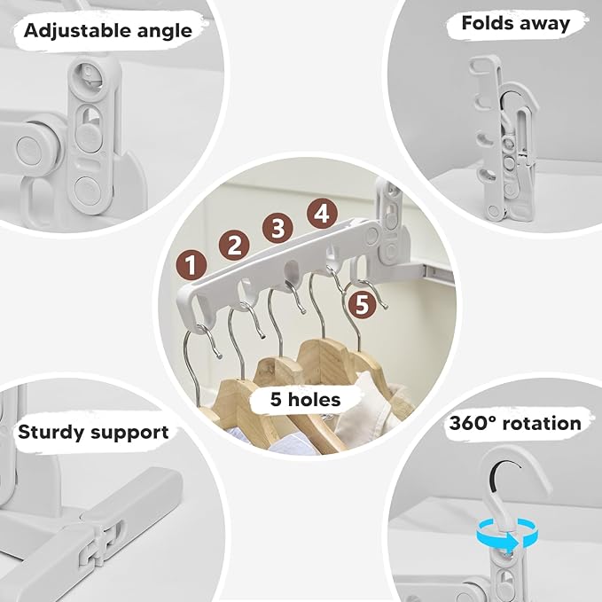 GorillaLine Go - Folding Clothes Drying Rack - Travel Essentials for Laundry - Portable and Collapsible with Hook - Clothes Rack Cruise Ship Essentials, RV, Traveling and Small Room