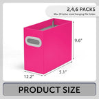Hanging File Organizer, Cardboard File Folder Organizer for Letter Size, Desk Documents Storage Box, Portable File Folder Holder Boxes for Office, Home, School, Only Box.(2 Packs)