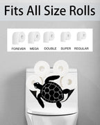 Sea Turtle Toilet Tissue Holder,Animal Paper Holders,Decorative Metal Papers Holder,Funny Toilet Animal Storage for Bathrooms,Bathroom Paper Organizer for Extra 8 Rolls Art Decor