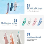 32Pcs Colored Clothes Pins Plastic Clothes Pins Laundry Clips,Package Clips