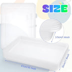 Hoteam 10 Pcs Flat Storage Organizer Tray Bin Letter Size Paper Tray for Classroom Plastic Stackable File Organizer for School Office Teacher Book Organization(Clear,16.14 x 11.81 x 1.38 Inch)