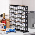 FlagShip 6-Tier Coffee Pod Holder for K Cup - 48 Capsule Max Capacity Metal Rack, Ultra-Efficient Corner Storage Space Saving Design
