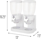 Zevro /GAT201C Indispensable Dry Food Dispenser, Dual Control, White/Chrome
