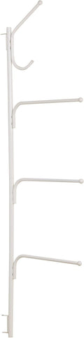 Household Essentials Hinge-It Clutterbuster Valet Family Towel Bar, White