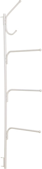 Household Essentials Hinge-It Clutterbuster Valet Family Towel Bar, White