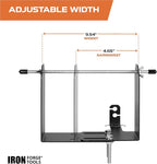 Iron Forge Tools Weedeater Rack String Trimmer Line Holder - Built in Spool Line Cutter, Commercial Weed Wacker Holder String Mount for Lawn Care, Supports 3 & 5 LB Spools - for Open Trailers