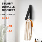 Retractable Clothes Drying Rack,Space Saver Wall-Mounted Retractable & Foldable Clothes Hanger for Laundry Room,Bedroom,Closet Storage Organization (1pcs, Black)