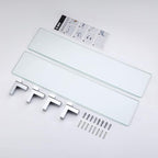KES Glass Shelf for Bathroom, 24 Inch Bathroom Shelf with Tempered Glass and Polished Chrome Bracket Wall Mounted 2 Pack, BGS3201S60-P2