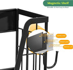 Magnetic Spice Rack for Refrigerator, Fridge Organizers and Storage, Pantry Organizers & Storage, Magnetic Shelf for Refrigerator, Laundry Room Organization, Magnetic Wall Shelf (White)