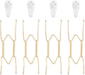 Bilillo 4 Pack Wall Plate Hangers, Suitable for 8-10 inch Art, Stainless Steel Invisible Heavy Duty Wire Plate Holder with Wall Hooks