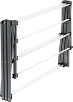 Honey-Can-Do Deluxe Metal Collapsible Clothes Drying Rack, 50 lbs, 29" x 14.2" x 42.1", White & Grey