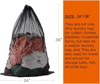Kimmama Heavy Duty Coarse Mesh Drawsting Laundry Bag, 24'' x 36'' Super Sturdy Draw String Bag,Jumbo Net Cord Bag for Factories,College,Dorm,Travel,Outdoor,Storage