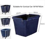 Laundry Cart Replacement Bags - Removable Waterproof Liner for Commercial Basket Trolleys - Oxford Cloth Storage Bags for Laundry Baskets