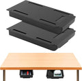 2pcs Under Desk Drawer, Table Hidde-n Slide Out Pencil Holder Self-Adhesive Desk Drawer Storage Tray Attachable for Stationery Home Office School (COLOR:black)