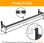 Black Towel Bar, 24 Inch Towel Rack for Bathroom Wall Mounted, Heavy Duty Hand Towel Holder, Space-Saving Bathroom Towel Rack Rod, Single Bar Matte Black