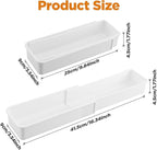 4 PCS Expandable Drawer Organizer, Adjustable Drawer Organizer Trays, Drawers Dividers Organizers and Storage For Office Supplies, Pens, Makeup,Utensils, Tools, Flatware and Junks, White