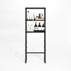 Furinno Turn-N-Tube Over The Toilet Storage, 3-Shelf Over The Toilet Organizer, Freestanding Space Saver Bathroom Shelf, for Bathroom Organizers and Storage, Black Espresso
