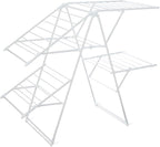 Amazon Basics Foldable Space-Saving 4-Wing Metal Clothes Drying Rack, 61x23.6x49.6 inches, White