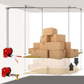 Adjustable Overhead Garage Storage Lift – Heavy Duty Ceiling Mounted Rack System, 300 lbs Capacity Hoist for Garage Organization