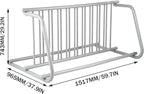 BestEquip 10 Holders Floor Bike Rack, 59" Length All-Steel Grid Bike Rack, 10-Bike Capacity Dual-Side Storage Stand for Garages Streets Yards Bike Events