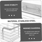 Punch-Free Stainless Steel Storage Rack with Non-Marking -Mounted Organizer Shelf 11.81X4.72X4.33In for Bathroom Kitchen Shower Space Saving