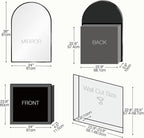 Arched Medicine Cabinet Mirror No Assembly Needed Bathroom Mirror with Storage Recessed or Surface Mount Options (Black, 36" L x 24" W)
