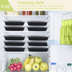 Reusable Food Prep Containers, 50-Pack 24 OZ Plastic Containers with Lids For Meal Food Prepping - Durable Food Storage Containers Lunch Boxes- Stackable, Meal Dishwasher Safe