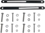 Bicycle Basket Mounting Bracket with Screws and Nuts, Black, Metal, 20cm x 15mm x 2mm, 5 kg Load Capacity, Rack Mounting Type, 2PCS