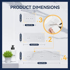 YASONIC 9-Pack Shower Caddy Adhesive Replacement - Transparent Shower Adhesive Strips, No Drilling Hooks for Bath Storage Shelves, Kitchen Racks, Basket & Soap Holder