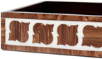 Handicrafts Home wood small tray, 10x6 Towel Tray, Guest Towel Holder, Decorative Napkin Holder, Bathroom Countertop Storage,Handmade Rectangular Vanity Tray for Bathroom Countertop-Yinyang collection