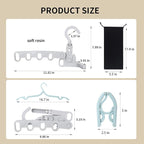 1Pcs Clothes Drying Rack Foldable and 10 Pcs Travel Hangers and 1pcs Organizer Bag,Foldable Design Doesn't take up Much Space, Great Combo for Travel/Hotel/Cruise.
