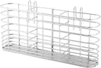 Utensil Drying Rack, 304 Stainless Steel Utensil Organizer Holder No Drilling Kitchen Drainage Basket with 3 Divided Compartments(COLOR:Silver)