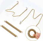 Hotop 12 Pieces Plate Hangers for Wall Stainless Steel Wire Invisible Heavy Duty Plate Hangers Display Holders with 12 Pieces Hooks for Wall Decorative(8/12/14 Inch,Gold)