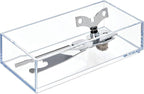 IDesign Decorative Countertop Vanity Tray Organizer for Bathroom, Bedroom, Closet, Entryway, The Clarity Collection – 4” x 8” x 2”, Clear, Small
